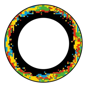 Egyrészes falvédő - Pixel - fekete